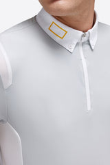RG Men's Jersey S/S Zip Competition Polo - Light Grey