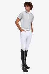 RG Men's Jersey S/S Zip Competition Polo - Light Grey
