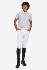 RG Men's Jersey S/S Zip Competition Polo - Light Grey