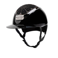 KASK Star Lady Pure Shine Black-Black Crystals Riviera Vintage Rose Mix