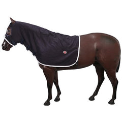 Kool Master Cotton Show Hood Navy w/White Binding