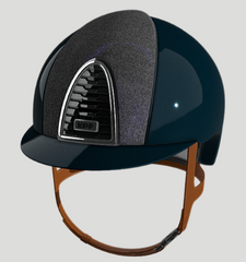 Kep Cromo 2.0 Custom Helmet New Shine Blue & Star Blue, Beige Harness