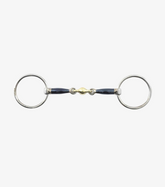 PEI Blue Sweet Iron Loose Ring Snaffle with Brass Alloy Lozenge