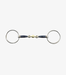 PEI Blue Sweet Iron Loose Ring Snaffle with Brass Alloy Lozenge