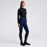 Cavalleria Toscana Women's Jersey L/S Training Polo w/3D Stamp Logo