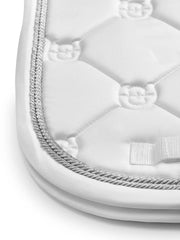 Equestrian Stockholm Dressage Saddlepad Silver White Perfection