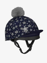 LeMieux Mini Reflective Print Hat Silk Indigo