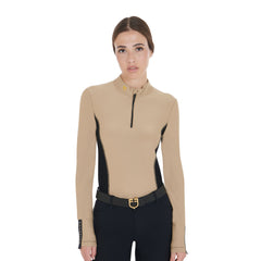 Equestro Women's Long Sleeve Technical Training Polo