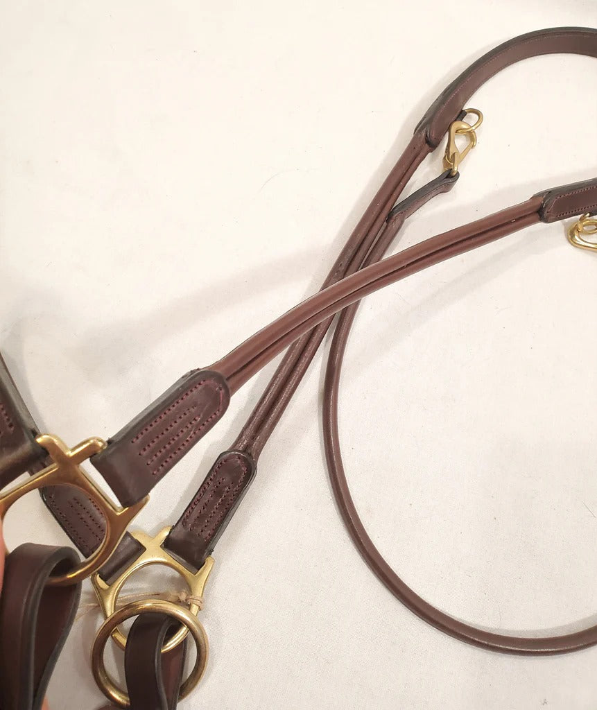 Dy'on D Collection Rolled Leather Grooming Halter