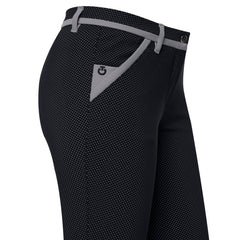 CT Plaid Print Breeches W/ Contrast Trim - Navy/Light Grey