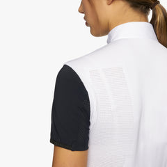 CT Women's R-Evo Epaulet S/S Zip Competition Polo Navy