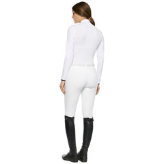 CT Womens R-Evo Epaulet L/S Zip Polo - White