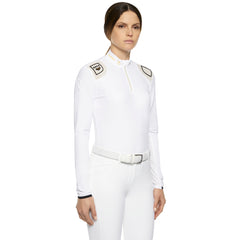 CT Womens R-Evo Epaulet L/S Zip Polo - White