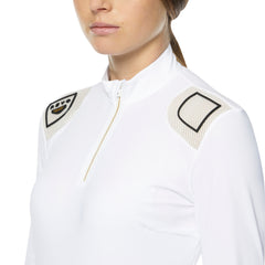 CT Womens R-Evo Epaulet L/S Zip Polo - White