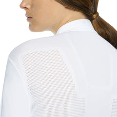 CT Womens R-Evo Epaulet L/S Zip Polo - White