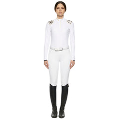 CT Womens R-Evo Epaulet L/S Zip Polo - White