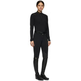 CT Women's R-Evo Epaulet L/S Zip Polo Black