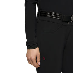 CT Women's R-Evo Epaulet L/S Zip Polo Black