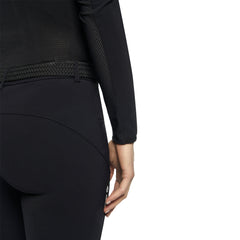 CT Women's R-Evo Epaulet L/S Zip Polo Black