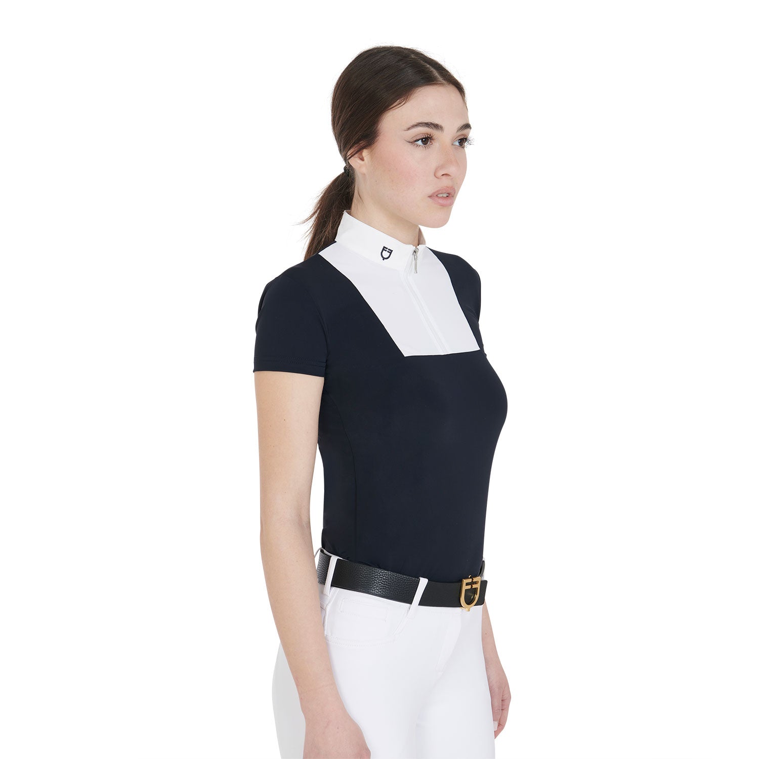 Equestro Women's Short Sleeve Slim Fit Competition Polo Shirt