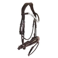 Lumiere 'Amie' Rolled Leather Bridle (Hanoverian) (Includes Reins)