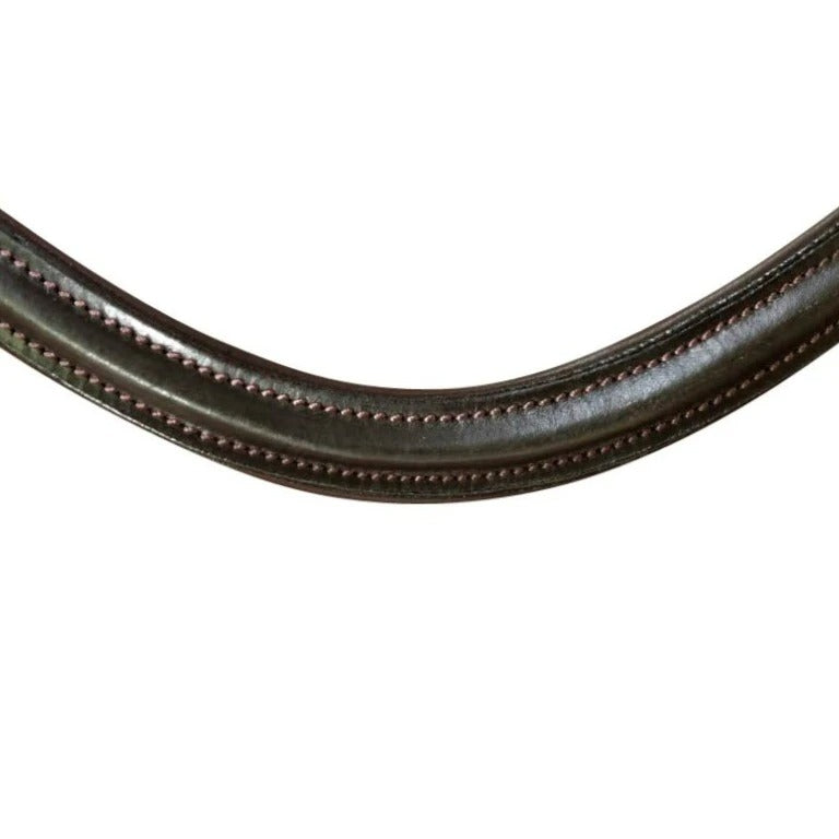 Lumiere Classic Curved Leather Browband -  Brown