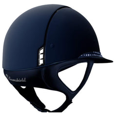Miss Shield Blue Shadowmatt - Shadowmatt Blue Top - Blue Alcantara Sparkling Frontal Band - Blazon Chrome Black - Trim Mat Blue