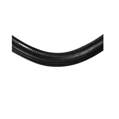 Lumiere Classic Curved Leather Browband - Black