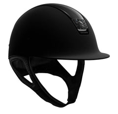 Black Shadowmatt Shadowglossy Black Top Matt Black Chrome Trim w/ 5 Jet Black Swarovski Crystals Black Crystal Fabric Blazon