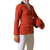 Lightweight Jersey Zip Womens Competition Jacket- TERRACOTTA