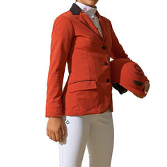 Lightweight Jersey Zip Womens Competition Jacket- TERRACOTTA