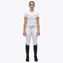 CT Girl's Orbit Print Jersey Zip Competition Polo