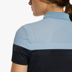 CT Perforated Jersey S/S Training Polo Light Blue/Navy