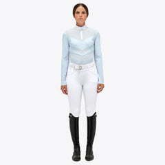 CT Women's Perforated Jersey L/S Zip Competition Polo