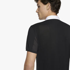 Men's R-Evo Epaulet S/S Zip Competition Polo Black