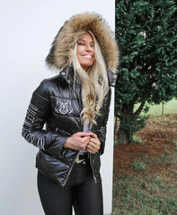 Queen Equestrian Queen Puffer Jacket Black