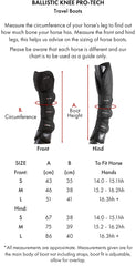 PEI Ballistic Knee Pro-Tech Horse Travel Boots