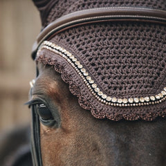 Kentucky Horsewear Fly Veil Wellington Stone & Pearl