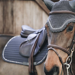 Kentucky Horsewear Fly Veil Wellington Stone & Pearl