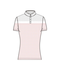 CT Perforated Jersey S/S Training Polo Pink/White