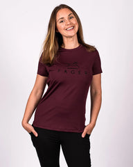 Fager Fia Short Sleeve T-Shirt Burgundy