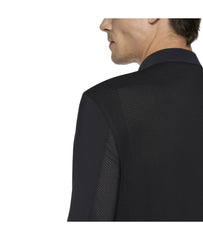 Men's R-Evo Epaulet L/S Zip Competition Polo Black