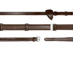 Dy'on New English Collection 5/8″ Hunter Reins with 7 Leather Loops