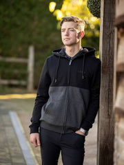 LeMieux Mens Elite Zip Through Hoodie Charcoal Marl