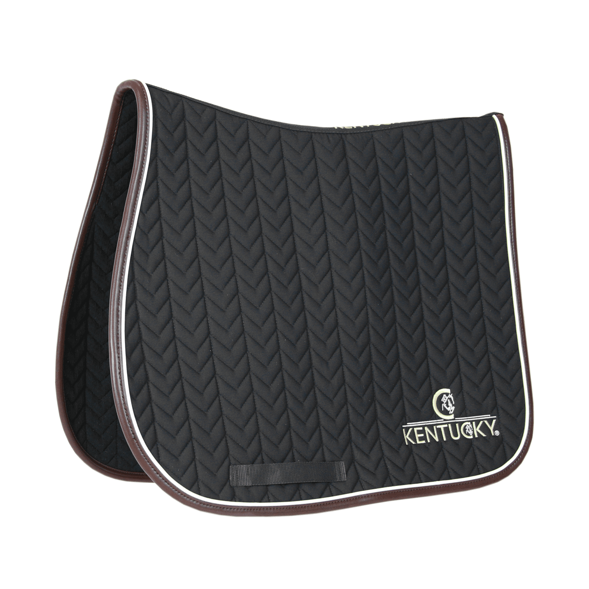 Kentucky Horsewear Saddle Pad Leather Fishbone Jumping