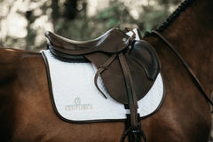 Kentucky Horsewear Saddle Pad Leather Fishbone Jumping