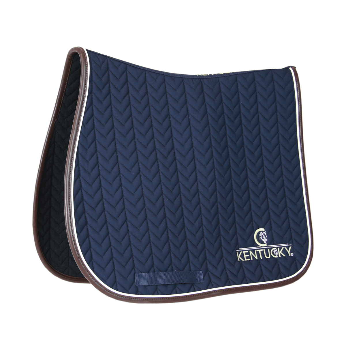 Kentucky Horsewear Saddle Pad Leather Fishbone Jumping