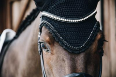 Kentucky Horsewear Fly Veil Long Stone and Pearl