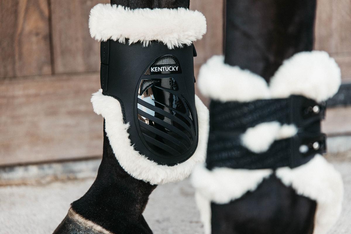 Kentucky Horsewear Vegan Sheepskin Fetlock Boots Elastic