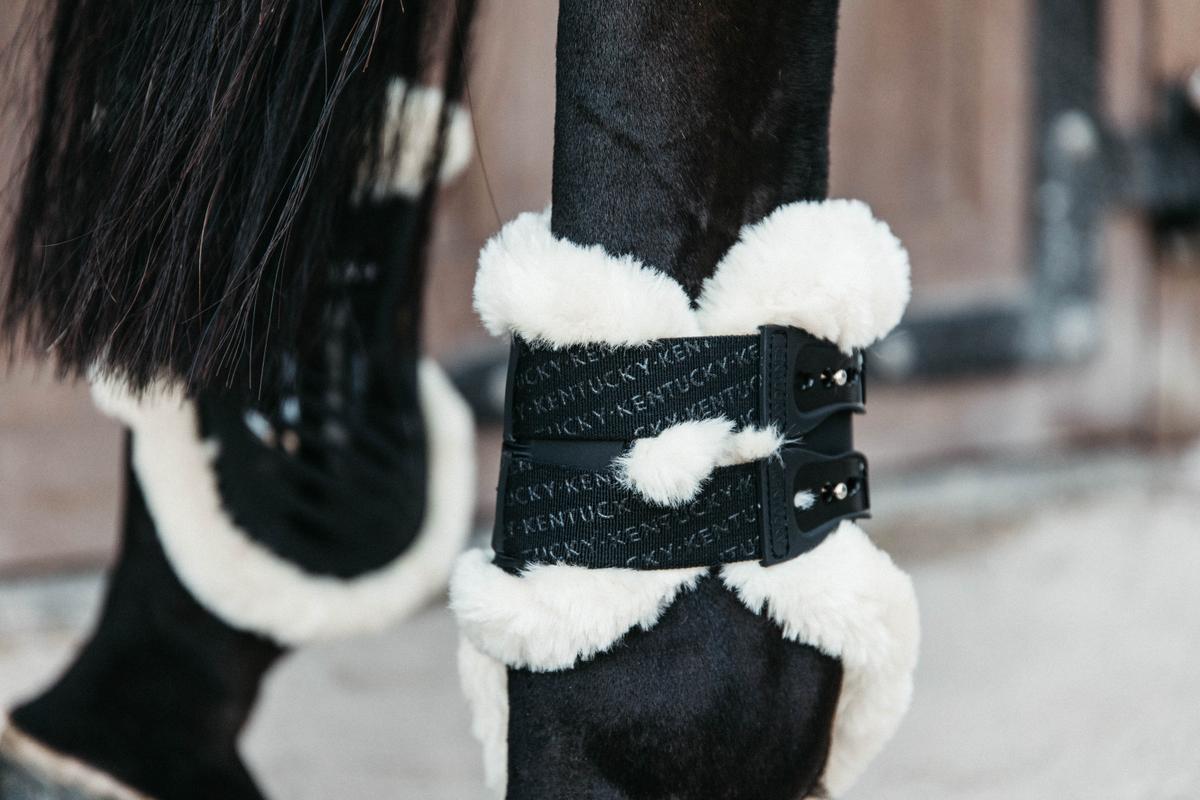 Kentucky Horsewear Vegan Sheepskin Fetlock Boots Elastic